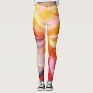Farbige Pastellseide Leggings