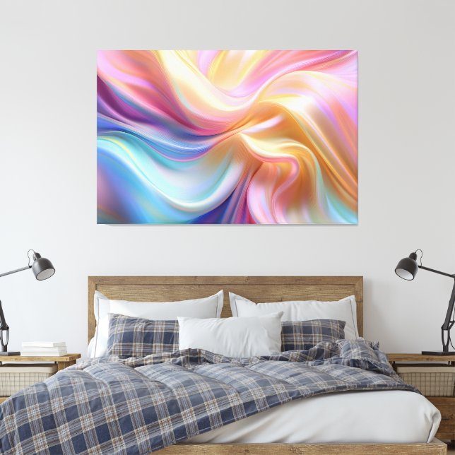 Farbige Pastellseide Leinwanddruck (Insitu (Schlafzimmer))