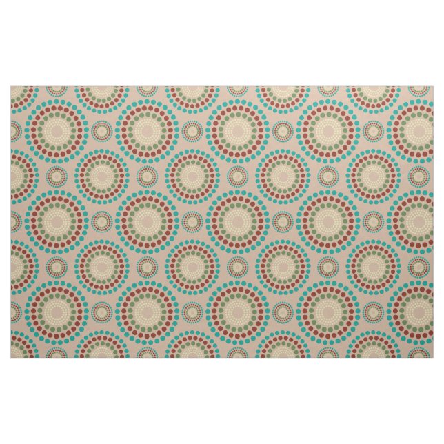 Farbige Pastelltöne Zirkel Geometrisches Muster Stoff (Fat Quarter (45,7 x 55,9 cm))