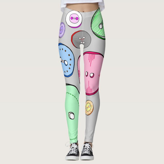 Farbige Pasteltasten Leggings (Vorderseite)