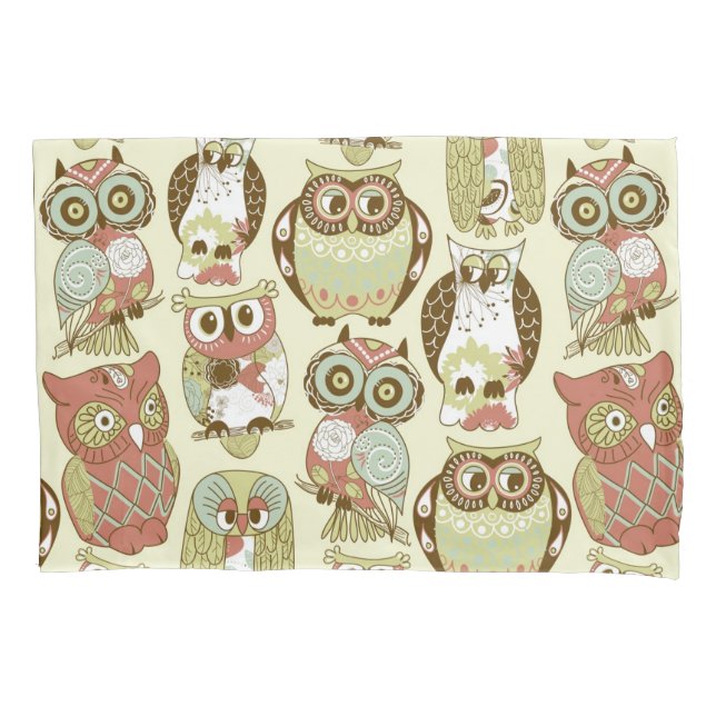Farbige Pasteltöne Retro Blumenmuster Muster Kissenbezug (Vorderseite)