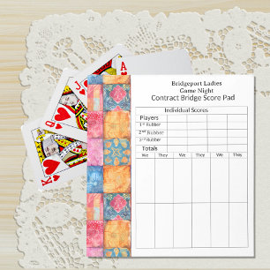 Farbige Patchwork-Brücke-Punktestand Notizblock