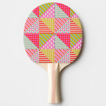 Farbige Patchwork-Ping-Pong-Tischtennisschläger