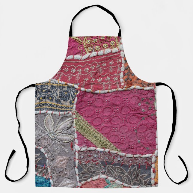 Farbige Patchwork-Teppiche Details Schürze (Vorderseite)
