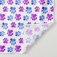 Farbige Paw Prints Cat Hund Eigentümer Wasserfarbe