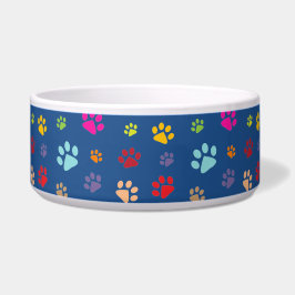 Farbige Paw Prints Pet Bowl Napf