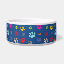 Farbige Paw Prints Pet Bowl