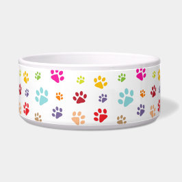 Farbige Paw Prints Pet Bowl Napf