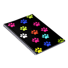 Farbige Pawprints Notizblock