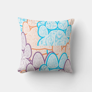 Farbige Paws Illusion Kissen Kissen