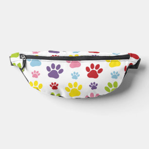 Farbige Paws, Muster, Hundeschlitten, Paw Prints Bauchtasche