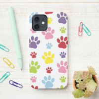 Farbige Paws, Muster, Hundeschlitten, Paw Prints