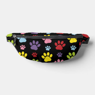 Farbige Paws, Muster, Paw Prints, Hundeschrauben Bauchtasche