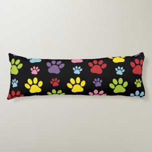 Farbige Paws, Muster, Paw Prints, Hundeschrauben Seitenschläferkissen