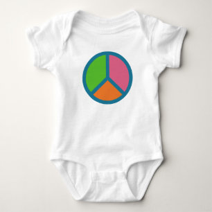 Farbige "Peace Sign Custom Kleidung" Baby Strampler