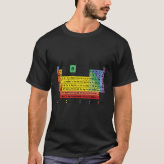 Farbige Periodentafel der Elemente mit Beschreibun T-Shirt
