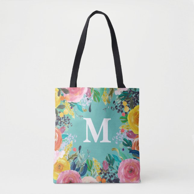 Farbige Personalisierte Canvas-Bag Tasche (Vorderseite)