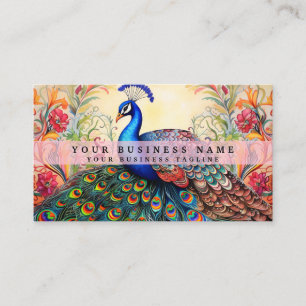 Farbige Pfau-Geschäftskarten Visitenkarte