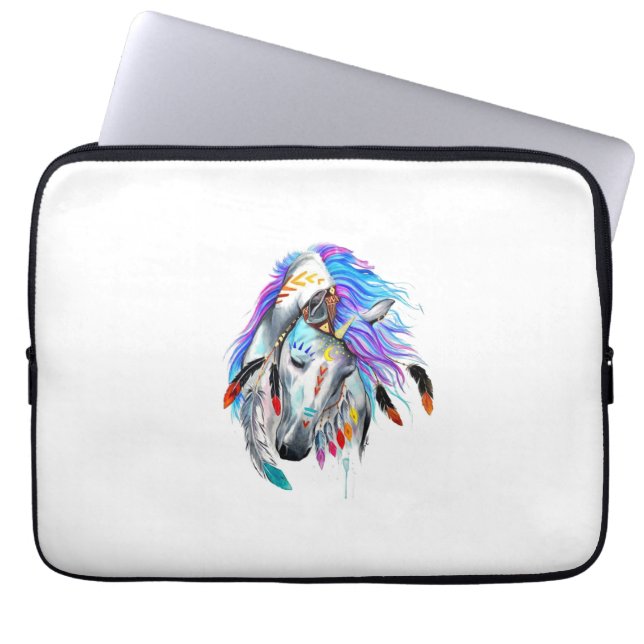 Farbige Pferdeelektronik-Tasche Laptopschutzhülle (Vorderseite)