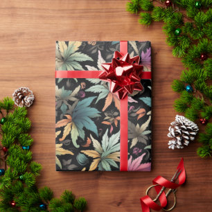 Farbige Pflanze Blätter Geschenkpapier