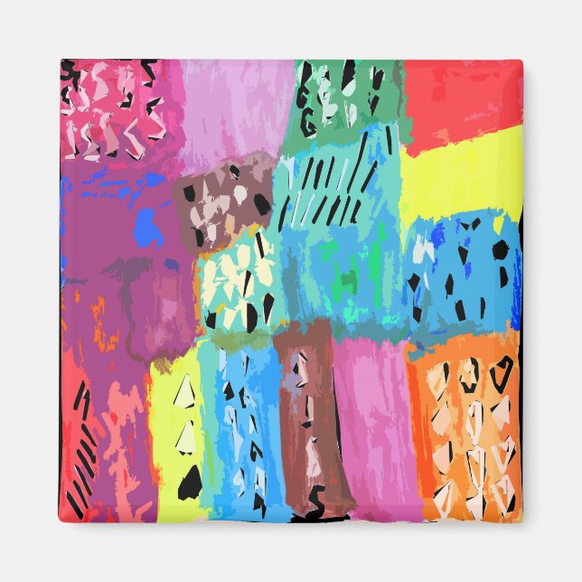 Farbige Pflaster Magnet (Vorne)