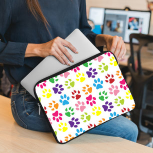 Farbige Pfoten, Hundepfoten, Katzenpaws Laptopschutzhülle