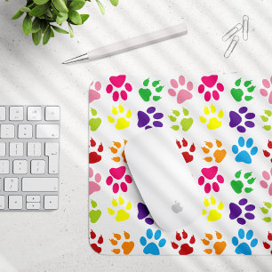 Farbige Pfoten, Hundepfoten, Katzenpaws Mousepad
