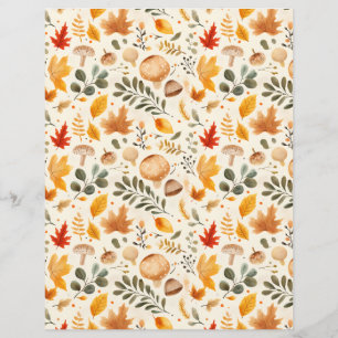 Farbige Pilze fallen Muster Scrapbook Papier