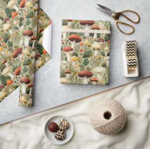 Farbige Pilze - Geschenkpapier