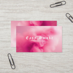 Farbige Pink Smoke Vape Shop Visitenkarte