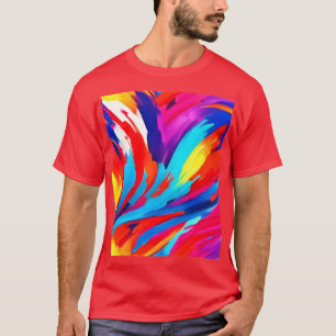 Farbige Pinselstriche Kunst T-Shirt