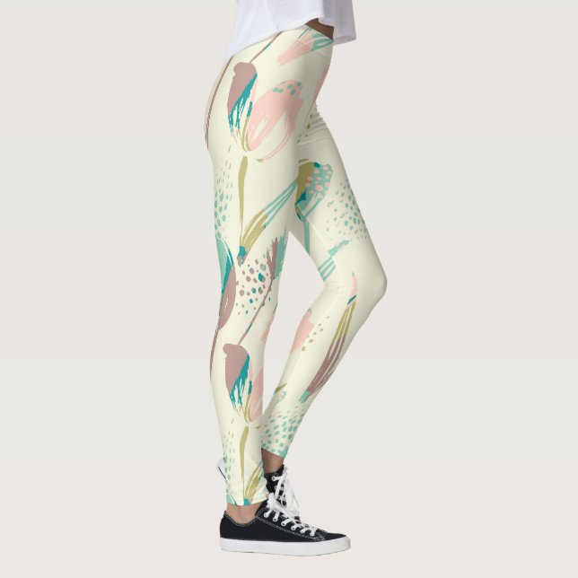 Farbige Pinselstriche Leggings (Rechts)