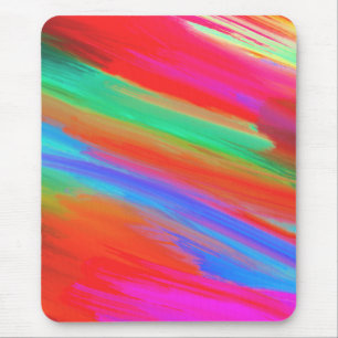 Farbige Pinselstriche Mousepad