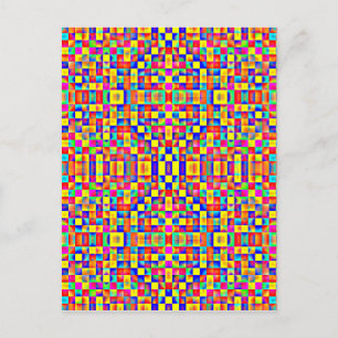 Farbige Pixel Postkarte