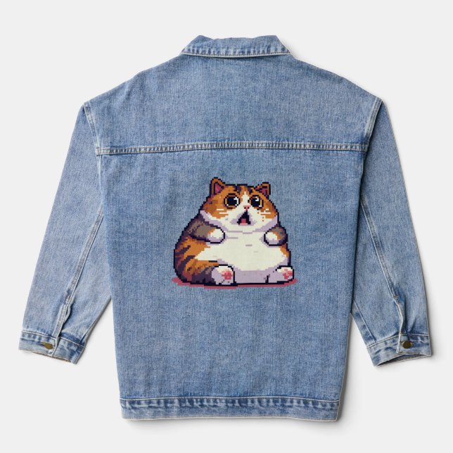 Farbige Pixelkunst Jeansjacke (Rückseite)