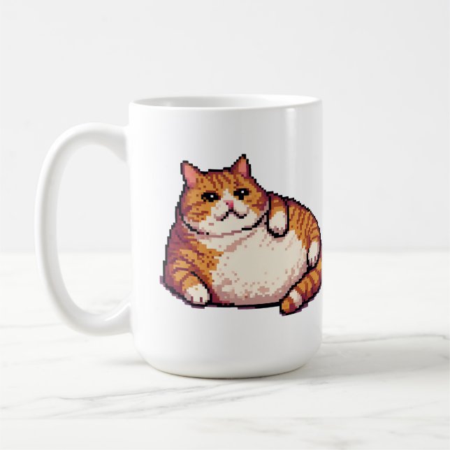 Farbige Pixelkunst Kaffeetasse (Links)