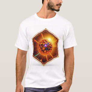 Farbige Plasmaball, der Strahlen aussendet T-Shirt