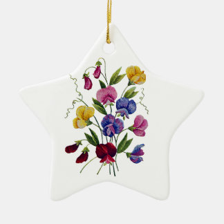 Farbige Platterbsen Keramikornament