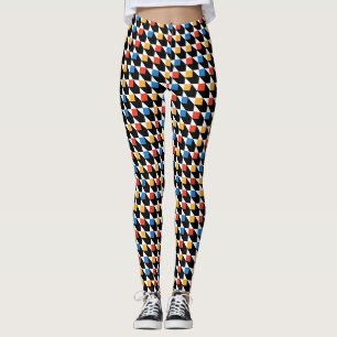 Farbige Plätze Leggings