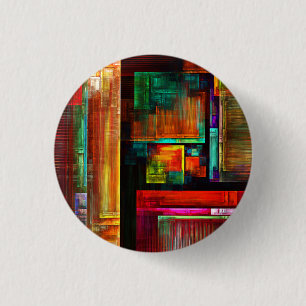 Farbige Plätze Modernes Abstraktes Kunstmuster #04 Button