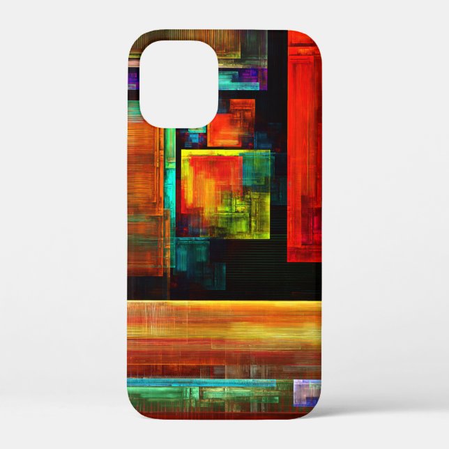 Farbige Plätze Modernes Abstraktes Kunstmuster #04 Case-Mate iPhone Hülle (Rückseite)