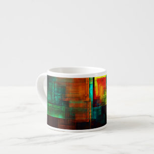 Farbige Plätze Modernes Abstraktes Kunstmuster #04 Espressotasse