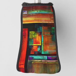 Farbige Plätze Modernes Abstraktes Kunstmuster #04 Golf Headcover
