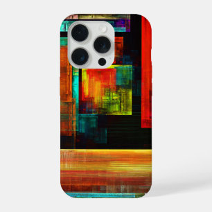 Farbige Plätze Modernes Abstraktes Kunstmuster #04 iPhone 15 Pro Hülle