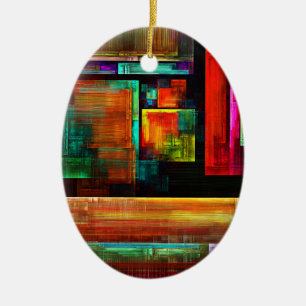 Farbige Plätze Modernes Abstraktes Kunstmuster #04 Keramik Ornament