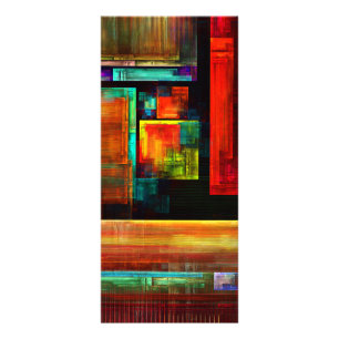Farbige Plätze Modernes Abstraktes Kunstmuster #04 Werbekarte