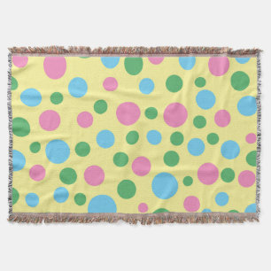 Farbige Polka-Punkte-Muster werfen Decke