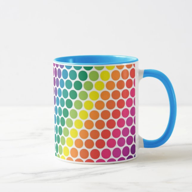 Farbige Polka-Punktmuster-Tasse Tasse (Rechts)