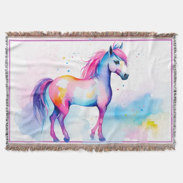 Farbige Pony 2 Decke (Vorderseite)