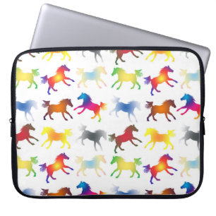 Farbige Ponys Laptopschutzhülle